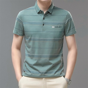 中年爸爸装夏季短袖T恤休闲商务POLO衫时尚潮流上衣服QP1640-P53图片