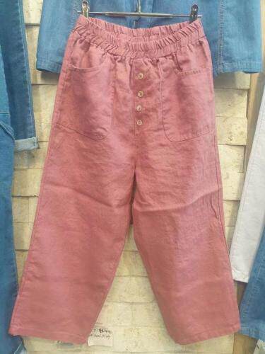 夏季新款前4扣麻裤，其它，潘格