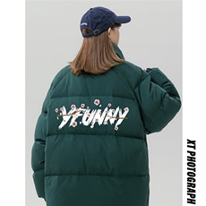 中性风23冬季百搭宽松字母印花棉服外套TPMY63703特批P75控128，男装棉衣，电商A268