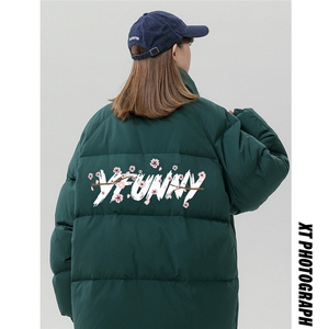 中性风23冬季百搭宽松字母印花棉服外套TPMY63703特批P75控128图片
