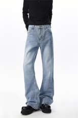 C315-W509现货特P38微喇袋花高质量猫须马骝牛仔裤(特P38限78)3，男装牛仔裤，电商C315