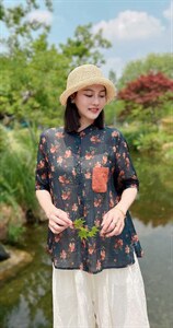 纯苎连衣裙小衫裤子裙子衬衣 时尚风 风淑女风休闲风,女装连衣裙,川哲