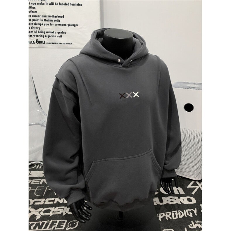 XZ809A/5WW02/P65/控78华棉设计感连帽印花卫衣,男装卫衣,星座809A(原222-1)