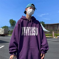 抖音得物供货可提供视频春装重磅美式宽松连帽卫衣DL2437，男装卫衣，电商A486-1