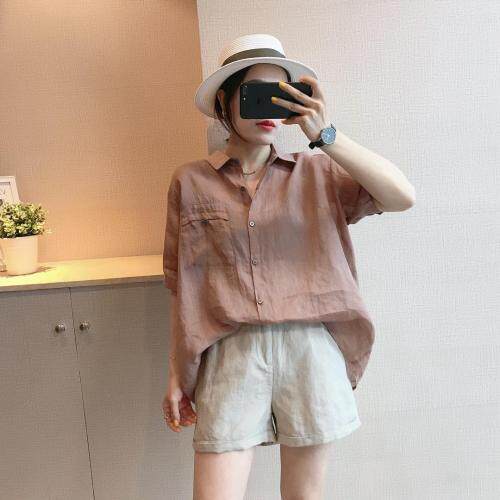 夏季新款麻料小衫，女装，奢纹