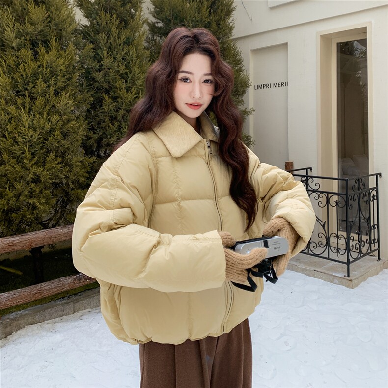 8681短款芥末绿羽绒服50白鸭外套8681-P240-K368,女装羽绒服,2C232