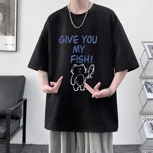 麂皮绒短袖t恤男大码半袖男 JD82411-P25图片
