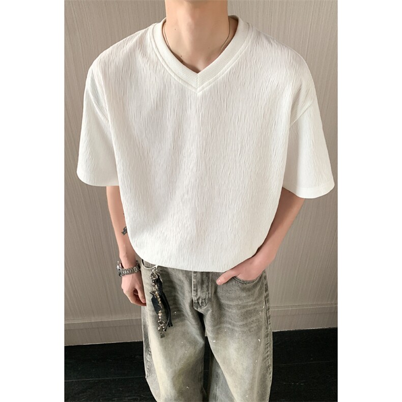 HT26202改短港风内景大码鸡心领短袖T恤M-5XHT26215-特P14，男装T恤，电商A022