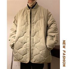 宽松重工刺绣棒球服男港风设计感棉服棉衣保暖外套M52-P145-控198，男装棉衣，电商A001