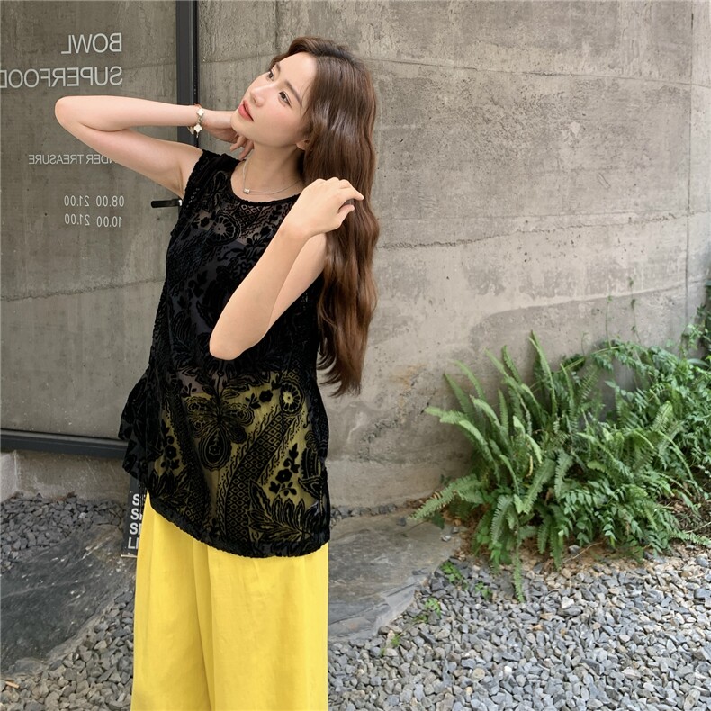 【新品】镂空上衣+阔腿裤撞色套装2C213-2503-P160-K228,女装套装/套裙,2C213