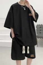 华夫格套装运动短袖t恤套装休闲两件套一套HZ84350-P44，男装T恤，电商A040