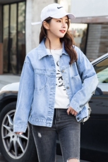个性时尚牛仔外套潮流舒适2021年春季休闲气质长袖，女装短外套，贵人树