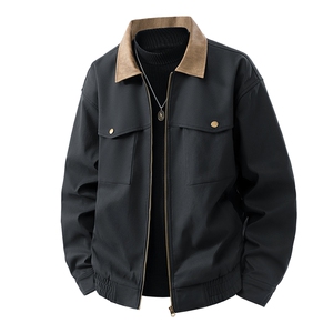翻领夹克男春季简约宽松潮流百搭上衣服JK266-P73图片
