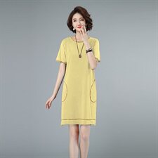 2024夏款新款拼接大码女装连衣裙3202款，女装连衣裙，秋牧寒烟