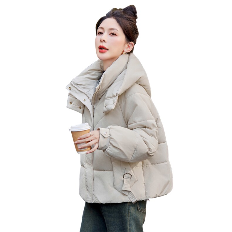 时尚保暖女式短款羽绒棉服冬季新款显瘦面包服外套,女装棉衣/棉服,利佳可人