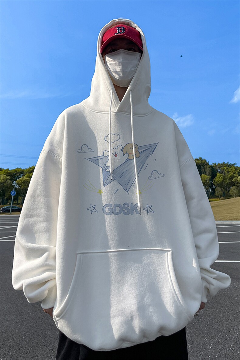 已注册/秋新款外景连帽卫衣男宽松落肩打底衫WY00217/P45加绒P50,男装T恤,电商B316