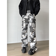 【现货】XZ612-BK01-P65秋冬新款美式复古大口袋工装迷彩休闲裤，男装工装外套，星座612