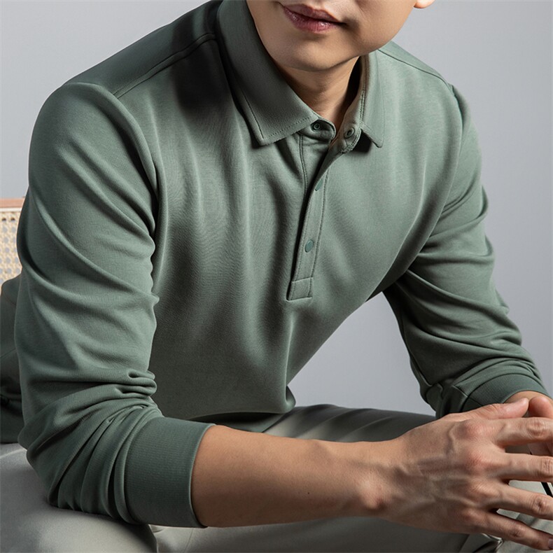 G9468男式秋季新款长袖T恤男韩版时尚休闲男装翻领体恤图片