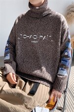 ！秋冬加厚高领毛衣男潮牌百搭印花针织衫保暖打底衫G606P60，男装针织衫/毛衣，电商B220