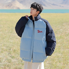 现货抖音得物可供视频三防加厚羽绒拼接棉衣外套面包棉服86652，男装棉衣，电商A486