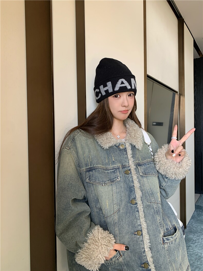 现货新款水洗复古牛仔棉衣外套HW88P190K288,女装短外套,2D035