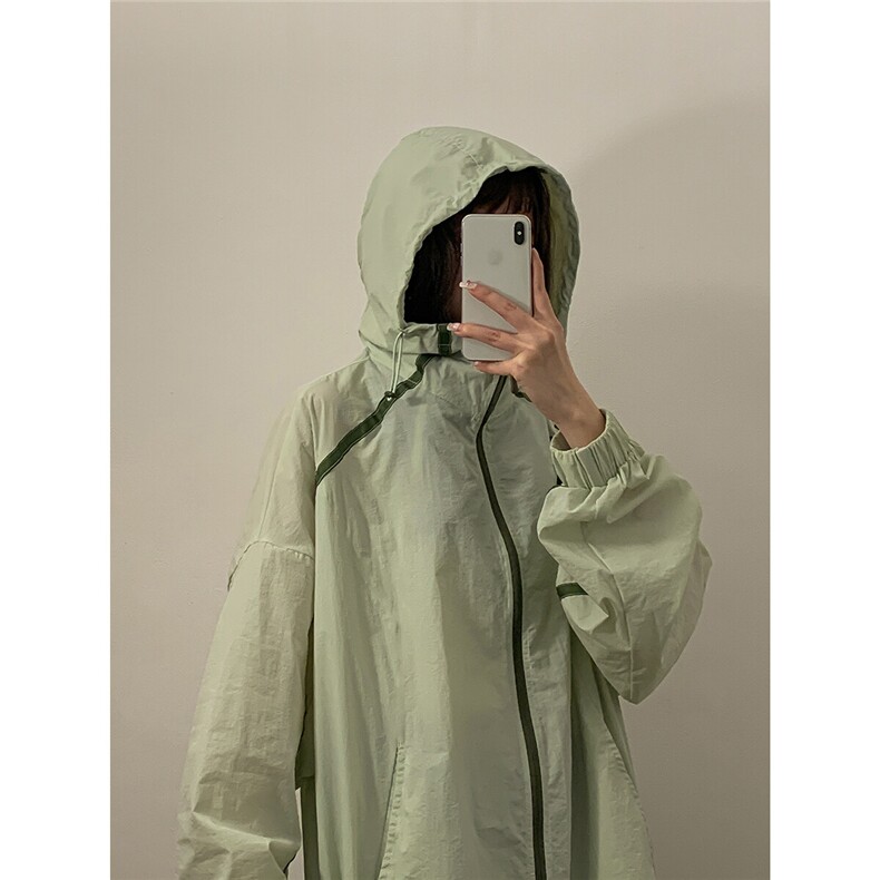 1中性风黄灯连帽滚边设计大码M-5XL潮牌防晒服男FS77005P45控68,男装夹克,星座226-2