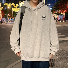 WY2224-P35纯棉连帽卫衣男大码运动帽衫宽松薄外套男，男装卫衣，电商A040