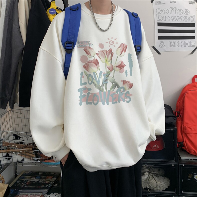 特P25控48秋冬新款男士圆领卫衣宽松休闲日常百搭上衣WQ2432,男装卫衣,电商B370