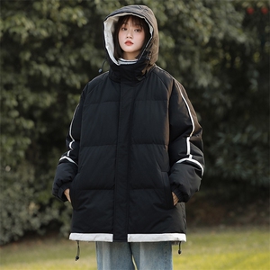 现货抖音得物品质 拼接撞色三防加厚羽绒棉衣外套连帽棉服 LL3096图片