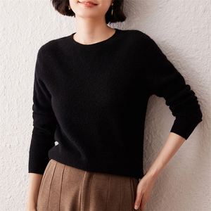 2025春秋新款羊绒衫女100纯羊绒长袖半高领上衣纯色百搭毛衣打底图片