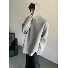 抖音得物品质26春装美式高街重磅纯色一粒扣连帽卫衣外套W85，女装短外套，电商A486