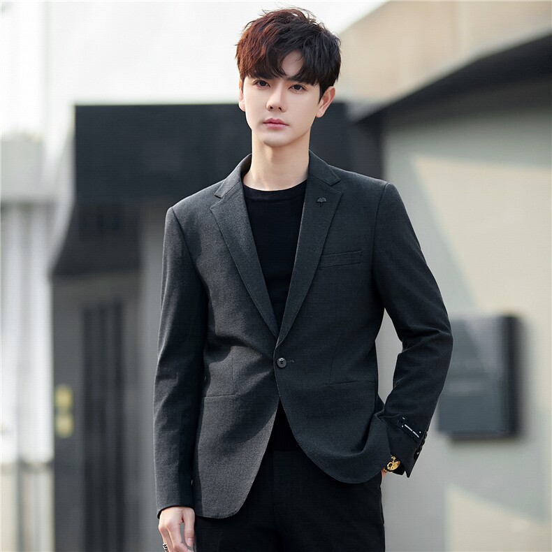 2026年春秋季款男西服套装青少年韩版简约时尚休闲两件套313-P230，男装西服套装，电商A355（原A415）