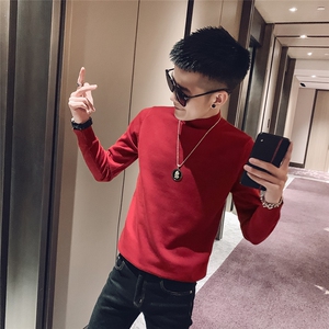 M03-P50 控价69   2021年社会小伙圆领毛衣潮男时尚纯色针织衫线图片