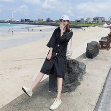 大货已出秋季新款明线设计风衣外套浙宝262A-A005，女装风衣，Yologo