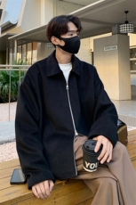 翻领毛呢大衣男秋冬短款宽松风衣呢子夹克外套B289-F2477-P105，男装毛呢大衣，电商B289