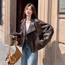 皮衣外套1519-P155-K238，女装短外套，2C168