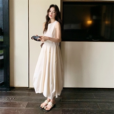 【加色】夏季无袖花苞裙大摆连衣裙2C158-8669-P110-K168，女装连衣裙，2C158