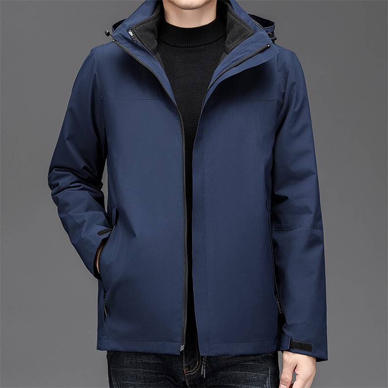 NN2308钱塘2020-3商务百搭简约冬季厚款翻领中年男士棉衣外套P155,男装棉衣,钱塘207-3