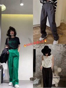 欧货休闲阔腿裤图片