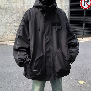 冲锋衣棉服外套男韩版潮流高街2024冬季新款ins宽松棉衣MF225-P96图片