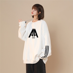 2025春简约条纹圆领卫衣WY851/P68控89-面布100棉底布100涤420克图片