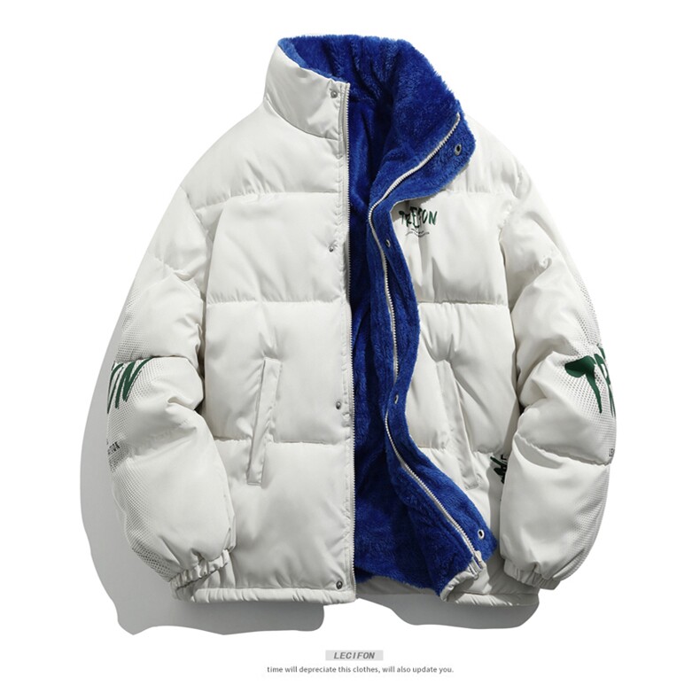 新款棉衣女加绒立领印花棉服外套面包服棉袄3350-P80控118,男装棉衣,星座207