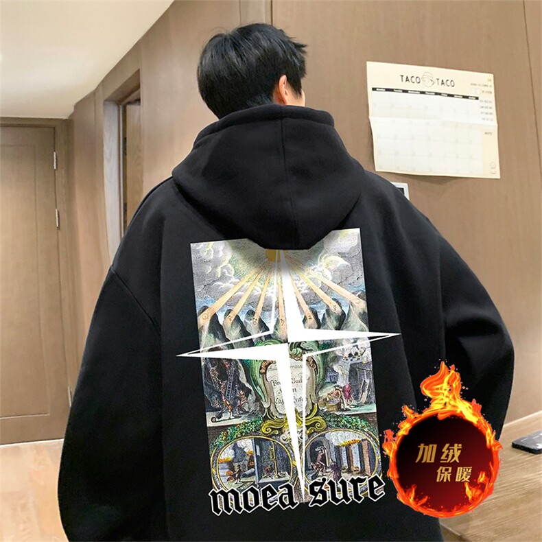 500克重磅秋冬美式加绒加厚卫衣外套DL1561常规特P35加绒特40,男装卫衣,电商A486