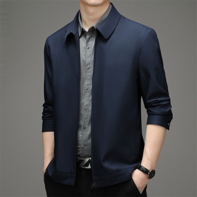 BH2123钱塘2020-2中老年男士翻领商务休闲夹克外套数据好稳定P125,男装夹克,钱塘207-2