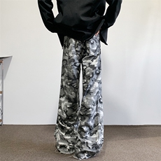 美式宽松阔腿休闲迷彩裤街舞直筒堆叠男女复古工装裤子B00100-p55，男装工装外套，星座1008