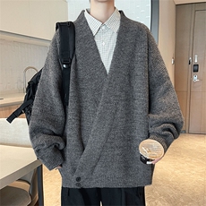灰色针织衫毛衣cleanfit简约休闲百搭开衫潮男5Q3066-TP65118，男装针织衫/毛衣，电商A102