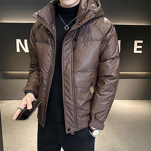 B353 3436 P195红色2025年连帽冬季新款男加厚保暖防寒服三防面料图片