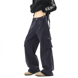 美式高街多口袋工装裤男女宽松休闲水洗长裤02 XZ211-1-k2572-p65图片
