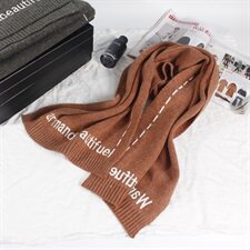 N9528冬季新款纯色韩版百搭男女围巾情侣毛线针织保暖围脖，围巾手套帽子，星座510A-1
