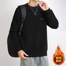 毛衣男秋冬休闲时尚圆领一体绒加绒加厚针织衫毛衣6638-P57，男装针织衫/毛衣，星座310B-3